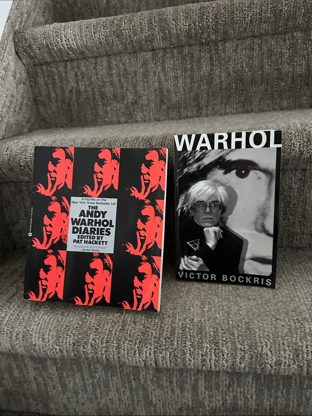 Andy Warhol Book Lot - The Andy Warhol Diaries (1989 Hardcover) + Warhol Biograp
